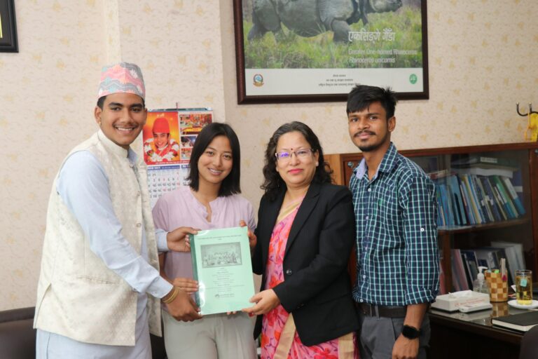 Child Representative proudly submitted the child-led Voluntary National Review (VNR) report on SDGs to the Hon. member of the National Planning Commission.